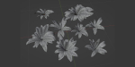 Low Poly Fern Plants Collection vol 217-Blender