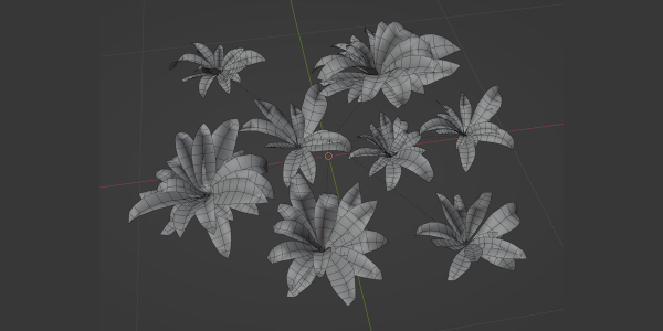 Low Poly Fern Plants Collection vol 217-Blender