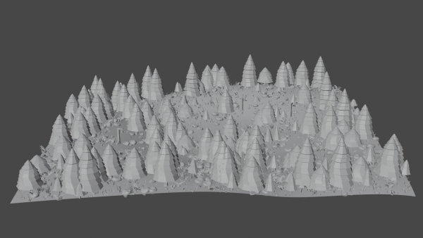 Low-poly Forest Assets and Scene