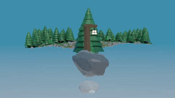 Low-poly Forest Assets and Scene