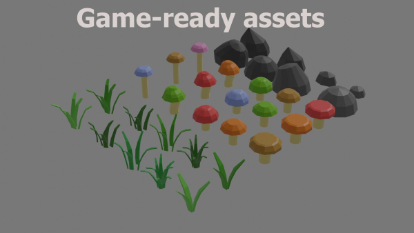 Low Poly Forest Decorations Pack