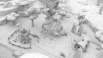 Low Poly Forest Scene with Tree Houses