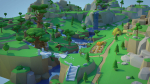 Low Poly Forest Scene with Tree Houses