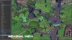 Low Poly Forest Scene with Tree Houses