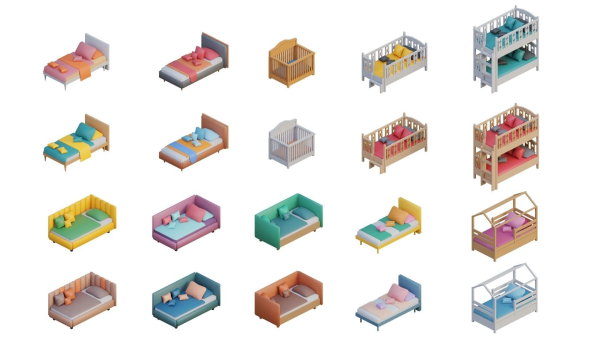 Low Poly Furniture - 1000 models collection interior Vol1-Vol2