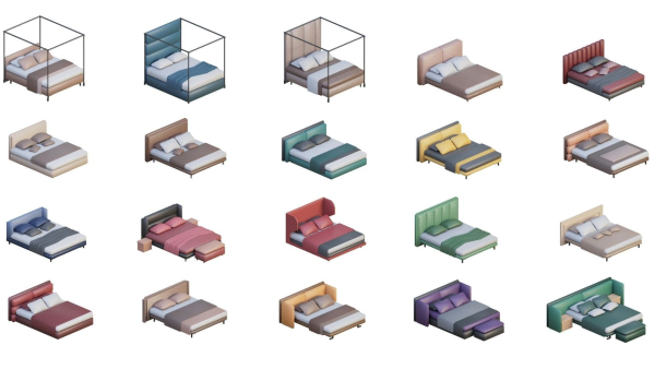 Low Poly Furniture - 1000 models collection interior Vol1-Vol2