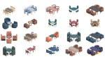 Low Poly Furniture - 1000 models collection interior Vol1-Vol2