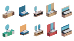 Low Poly Furniture - 1000 models collection interior Vol1-Vol2