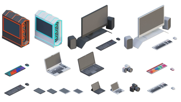 Low Poly Furniture - 1000 models collection interior Vol1-Vol2