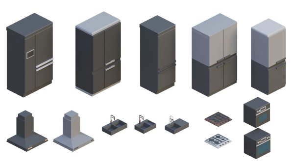 Low Poly Furniture - 1000 models collection interior Vol1-Vol2