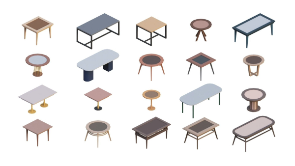 Low Poly Furniture - 1000 models collection interior Vol1-Vol2