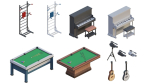 Low Poly Furniture - 1000 models collection interior Vol1-Vol2