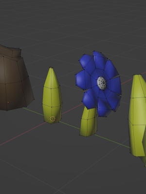 Low poly grass elements