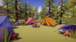 Low Poly Nature - 4 Seasons Trees Grass and Rocks
