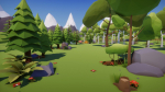 Low Poly Nature - 4 Seasons Trees Grass and Rocks