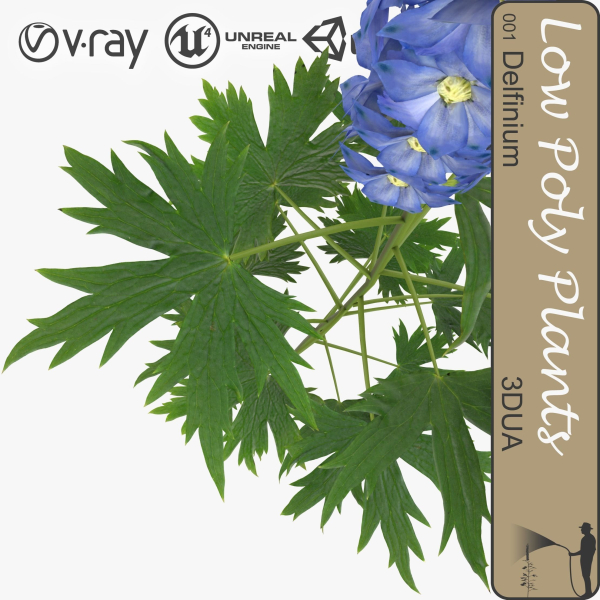 Low Poly Plants dandelion flowers