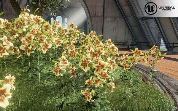 Low Poly Plants dandelion flowers