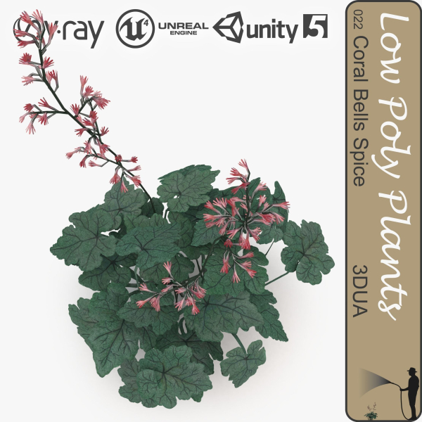 Low Poly Plants dandelion flowers