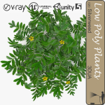 Low Poly Plants dandelion flowers