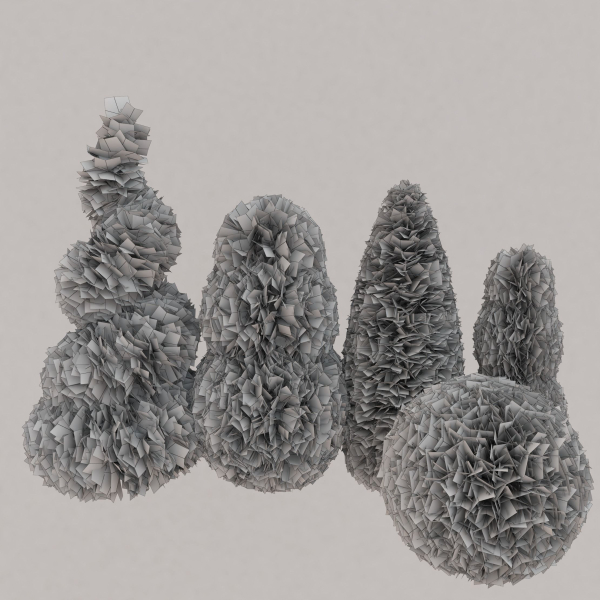 Low Poly Plants dandelion flowers
