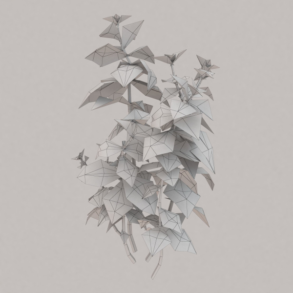 Low Poly Plants dandelion flowers