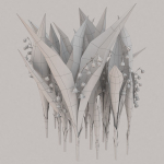 Low Poly Plants dandelion flowers
