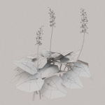 Low Poly Plants dandelion flowers