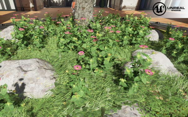 Low Poly Plants dandelion flowers