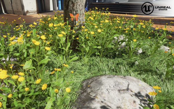 Low Poly Plants dandelion flowers