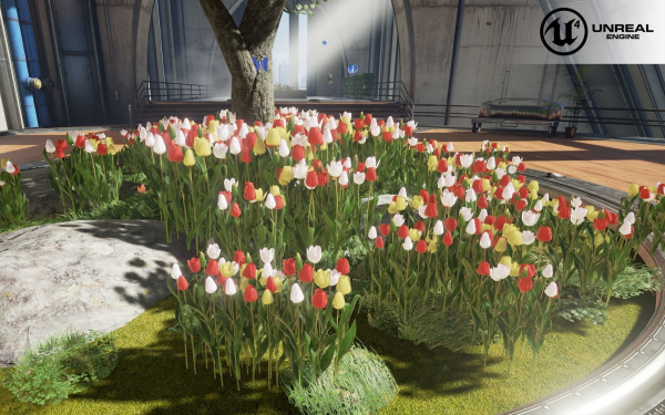 Low Poly Plants dandelion flowers