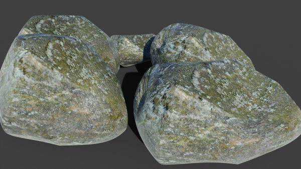 Low-Poly Rocks three