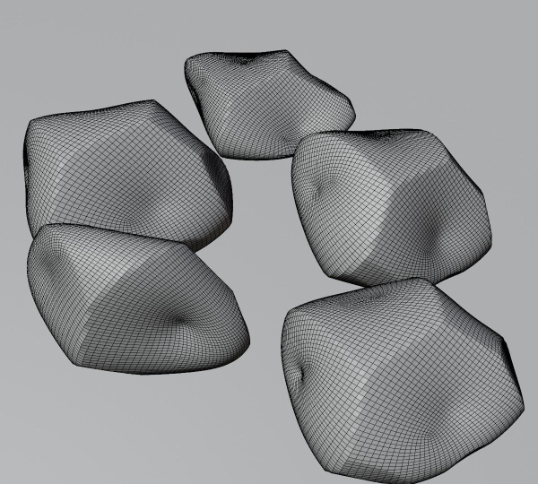Low-Poly Rocks three