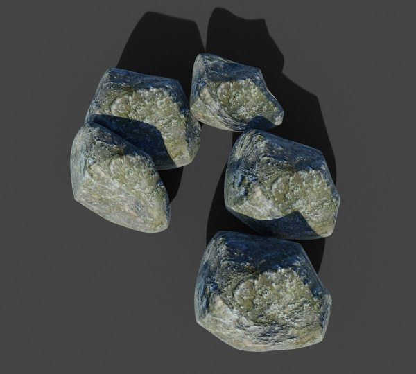 Low-Poly Rocks three