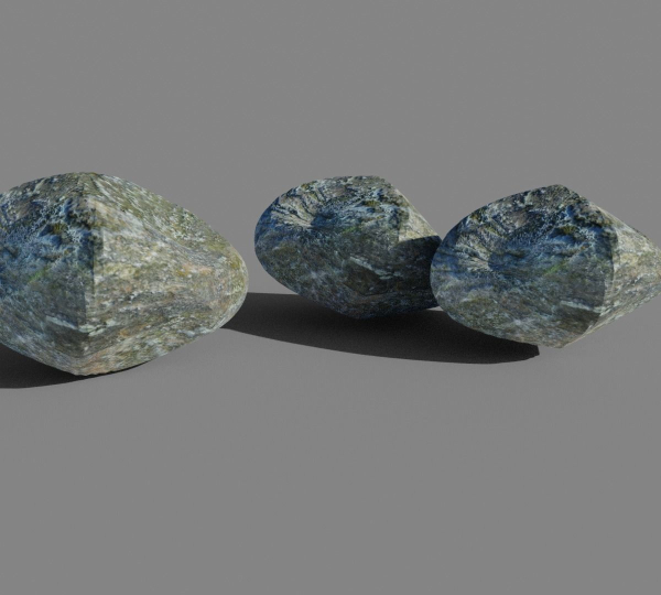 Low-Poly Rocks three