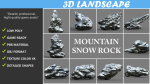 Low poly Snow Rock B-190426