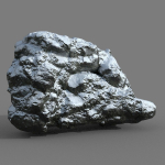 Low poly Snow Rock B-190426