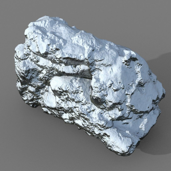 Low poly Snow Rock B-190426