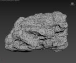Low poly Snow Rock B-190426