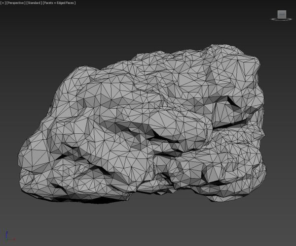 Low poly Snow Rock B-190426