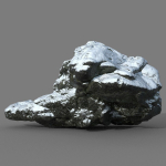Low poly Snow Rock B-190426