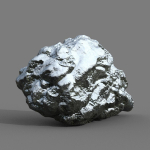Low poly Snow Rock B-190426