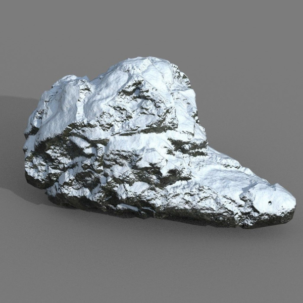 Low poly Snow Rock B-190426