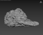 Low poly Snow Rock B-190426