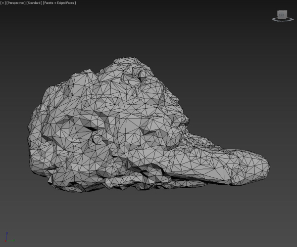 Low poly Snow Rock B-190426