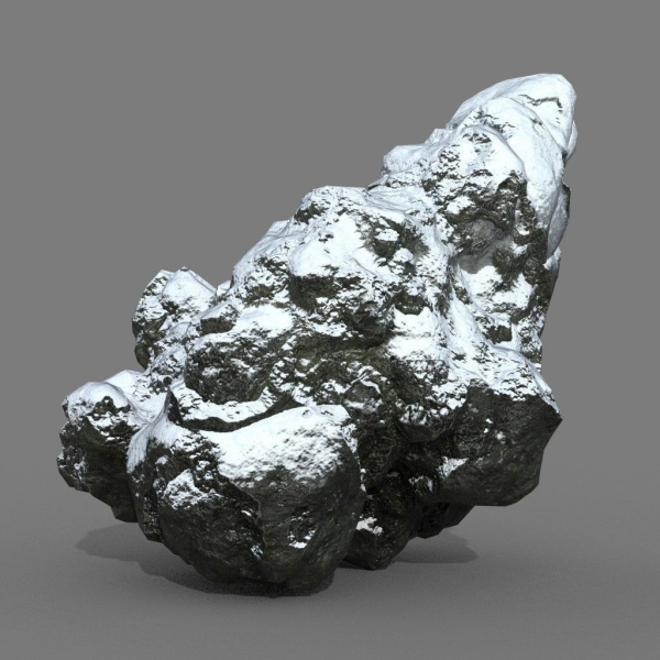 Low poly Snow Rock B-190426