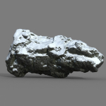 Low poly Snow Rock B-190426