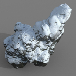 Low poly Snow Rock B-190426