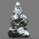 Low poly Snow Rock B-190426