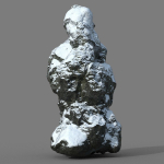 Low poly Snow Rock B-190426