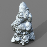 Low poly Snow Rock B-190426